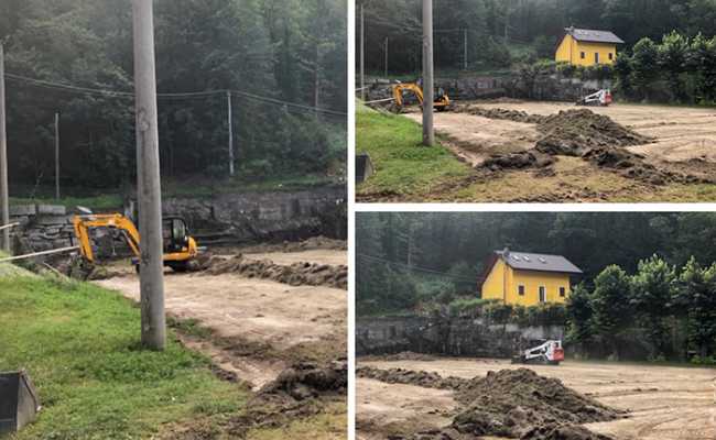 lavori campo calcio montecrestese