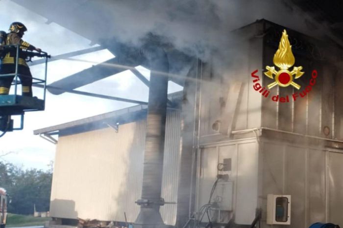 incendio macchinario pellet rovasenda