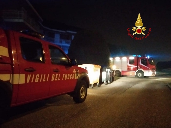 vigili del fuoco notte soccorso