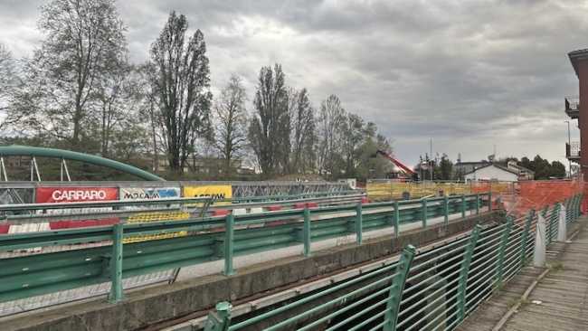 teroppio ponte foto durante lavori